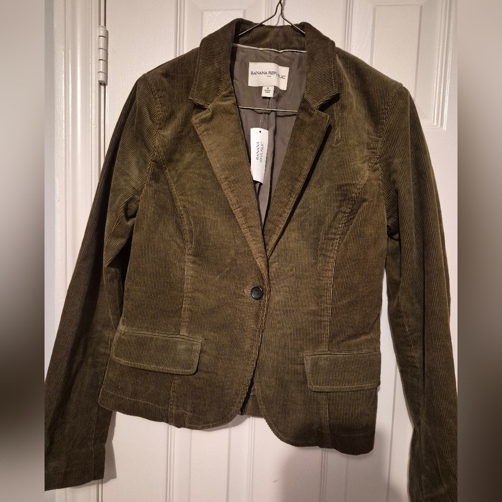 Banana Republic Olive Corduroy Blazer